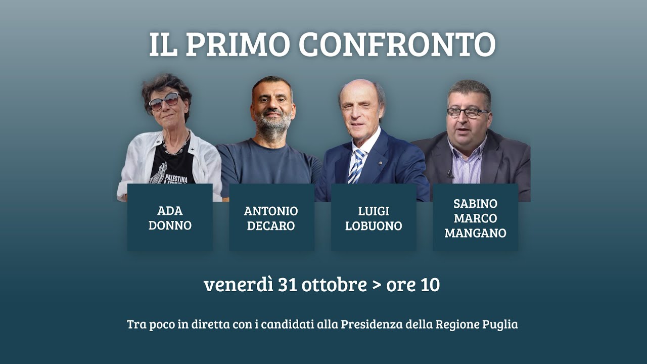 Puglia, i 4 candidati presidenti si confrontano nel dibattito della «Gazzetta»