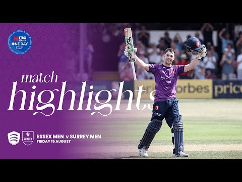 ☘️ IRISH STAR SHINES ON DEBUT! Essex Men vs Surrey Men Metro Bank One Day Cup Highlights