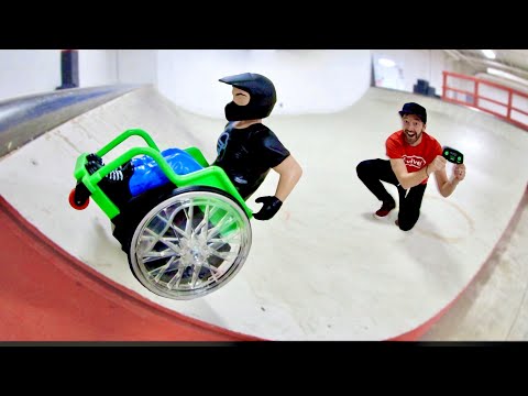 EXTREME RC WHEELCHAIR At A Skatepark!