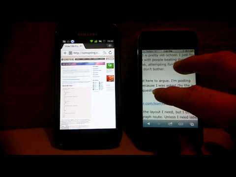 Comparing Android's browser zoom to Safari on iOS