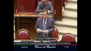 DECRETO FISCALE, CANDIANI ILLUSTRA ALLA CAMERA LE NUOVE MISURE SU TASSE, IMPRESE E CARBURANTI