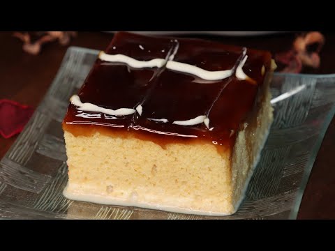 RECEPT ZA TRILEĆE -  jednostavan i sočan biskvitni kolač sa karamel prelivom!