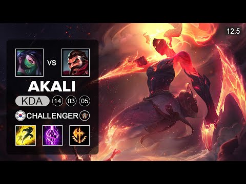 Akali Top vs Graves - KR Challenger - Season 12 Patch 12.5