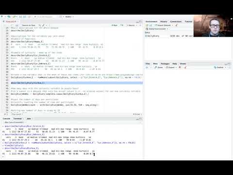 Comm843 DataLab2: Describing and analyzing daily diary data