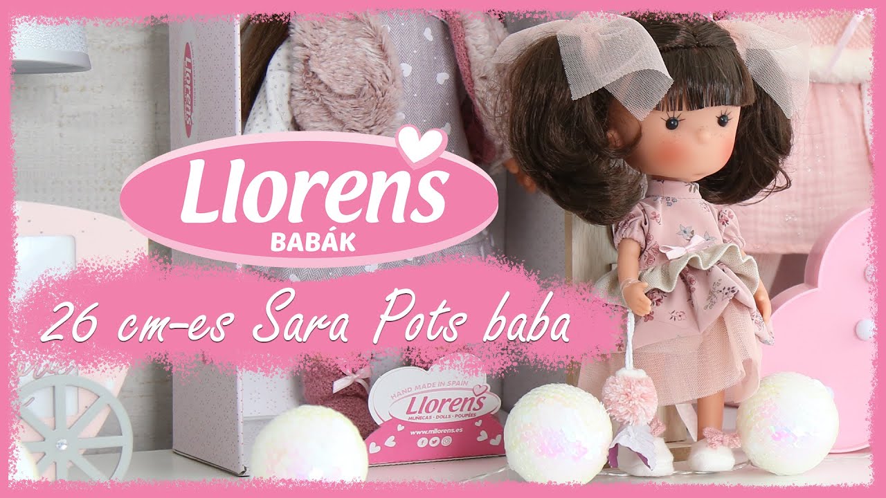 Llorens: Miss Minis Sara Pots 26cm-es baba süteménnyel videó