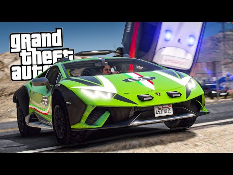 RAPINA E FUGA IN LAMBORGHINI STERRATO! - GTA 5 MOD ITA 🇮🇹