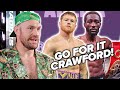 Tyson Fury URGES Crawford TO FIGHT Canelo! says "load of S**t" to undisputed titles