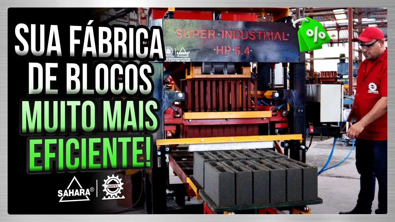 Máquina para Blocos e Pavers Super Industrial ALTA FABRICAÇÃO COM QUALIDADE! - Jarfel // Sahara