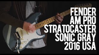 Video thumbnail for Fender American Professional Stratocaster Sonic Gray 2016 USA by Loud Lemon Demo