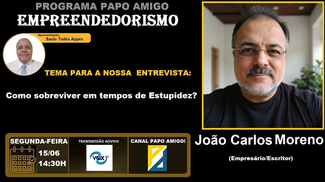 Sobreviver em tempos de estupidez — Sobreviver em Tempos de Estupidez, conversa com JC Moreno