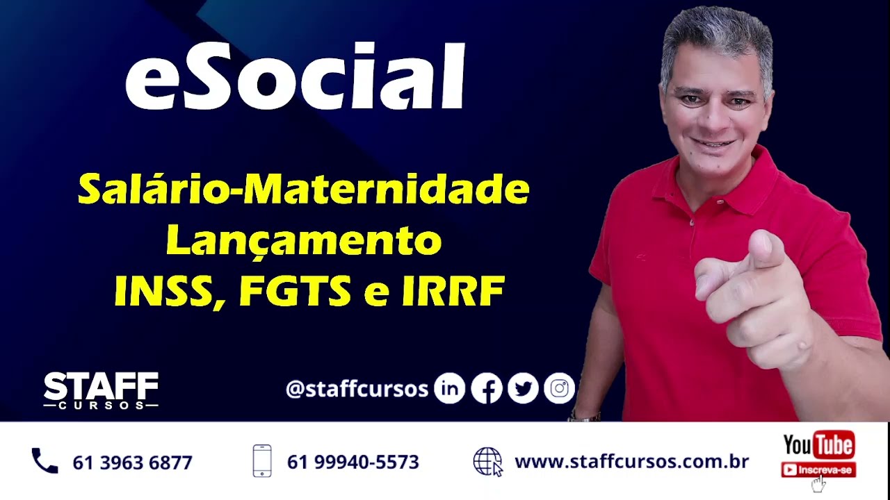 Salario Maternidade e Incidências no eSocial  e DCTFWeb #esocial #empresas #contabilidade #contador