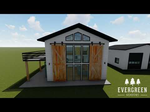 Evergreen Meadows Farm Barndominium 3D Render