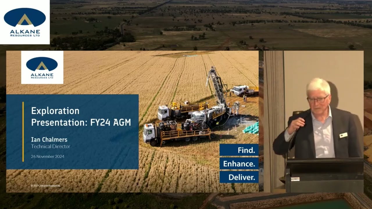 <span>26/11/2024</span><br>Technical Director's Exploration Presentation at the 2024 Alkane AGM