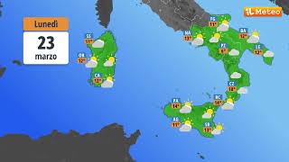 Meteo, previsioni e tendenza meteo Italia Lunedì 23 marzo 2026