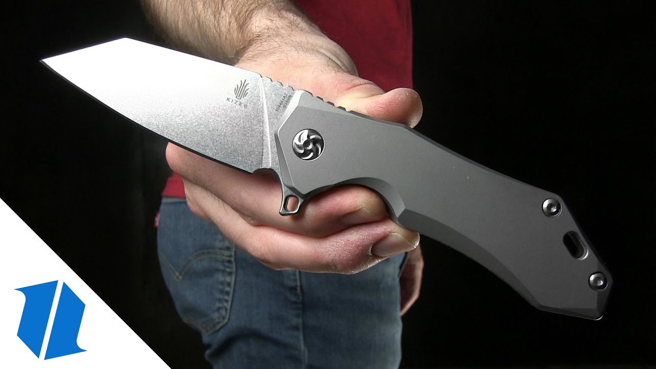 Kizer Uprising Wharncliffe Frame Lock Knife Titanium (3.6" Satin) Ki4491A2