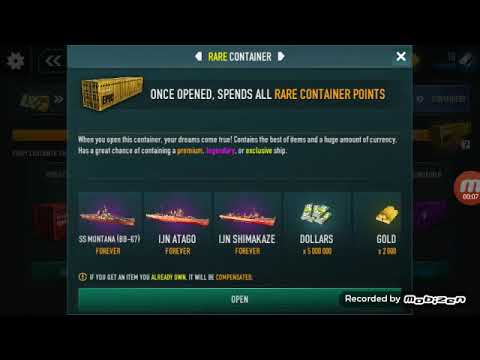 Battle of warship opening RARE CONTAINER.