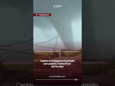 PARAGUAY - Captan en imágenes el tornado que golpeó a Santa Rosa del Monday