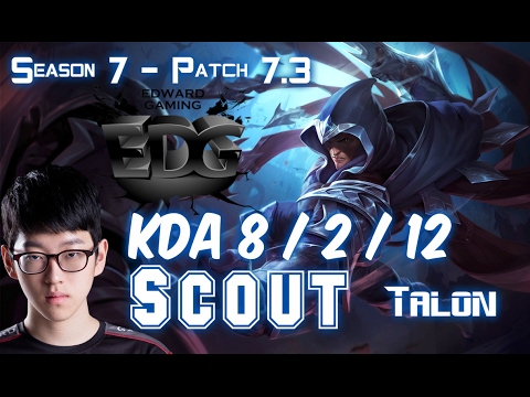 EDG Scout TALON vs ZED Mid - Patch 7.3 KR Ranked