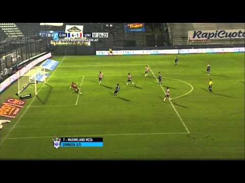 Gol de Meza. Gimnasia 4 - Unión 1. Fecha 15. Primera División 2015. FPT