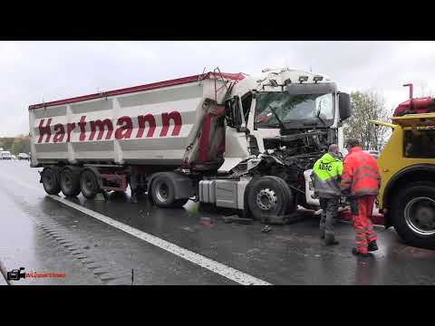 Schwerer LKW-Unfall am Stauende auf der A1 bei Gevelsberg | 07.11.2019
