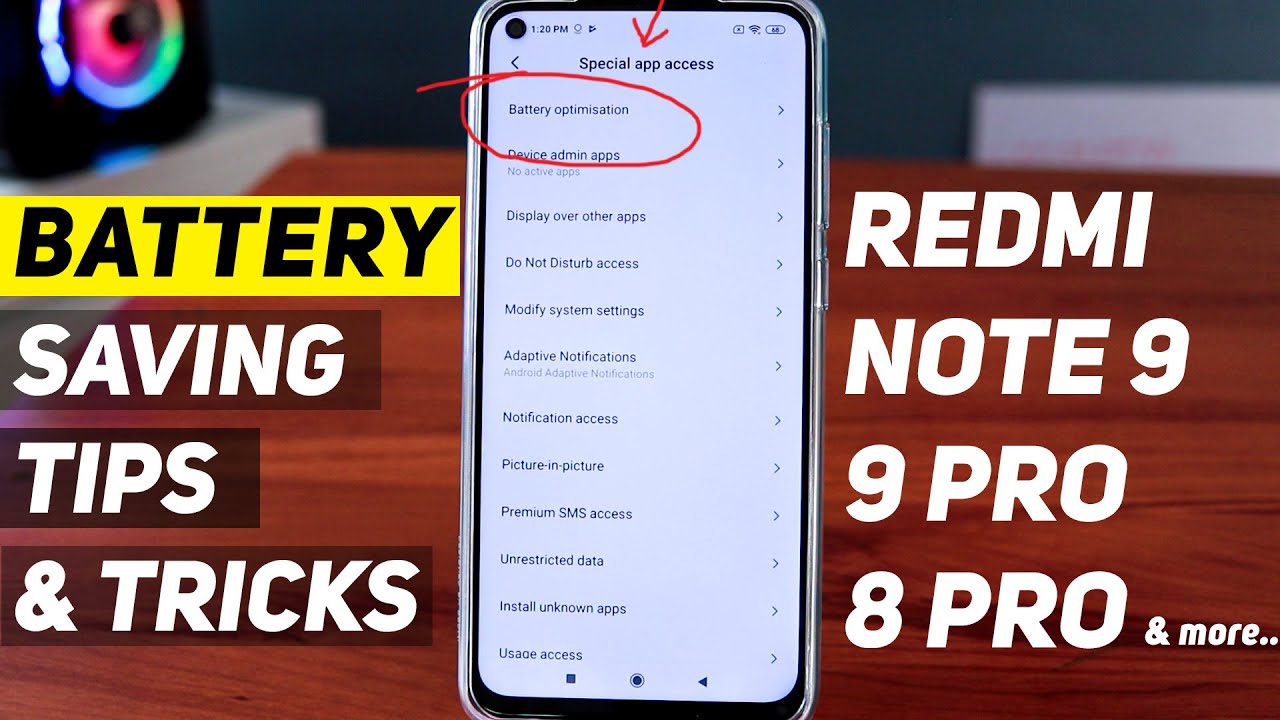 Redmi Note 9 Battery Backup Tips and Tricks