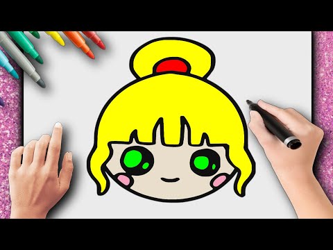 COMMENT DESSINER ARLEQUINA KAWAII FACILE, ÉTAPE PAR ÉTAPE - TRÈS MIGNON