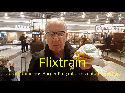 2021-05-06 FLIXTRAIN - Laddar upp med Big King Meal hos Burger King innan avresa från Stockholm C