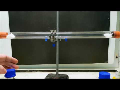 Ammonia and hydrogen chloride diffusion experiment