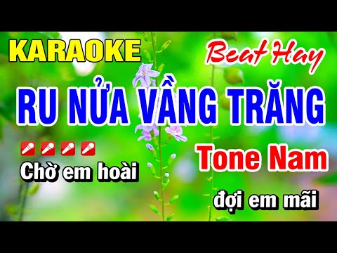 Karaoke Ru Nửa Vầng Trăng (Beat Hay) Tone Nam Nhạc Sống 2025 | Hoài Phong Organ