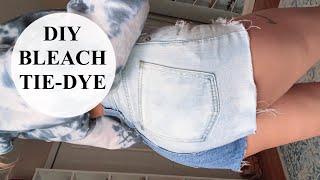 DIY BLEACH TIE-DYE | Re-purposing Old Clothes
