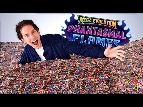 Opening 100x Pokémon Phantasmal Flames Booster Packs