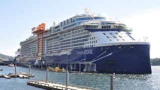 Sailing On Celebrity Edge Cruise Ship Leaving Ketchikan Alaska Sea Port