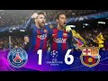 Barcelona 6 x 1 PSG ● 2017 melhores momentos do Liga dos  Campeões UEFA