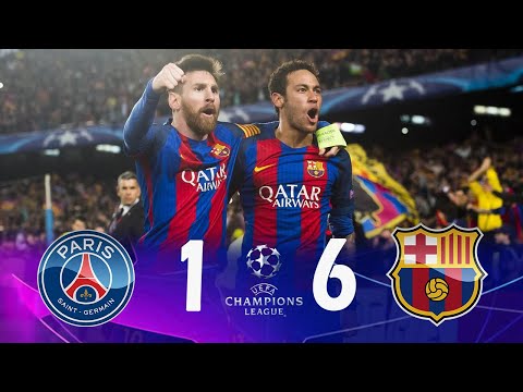 Barcelona 6 x 1 PSG ● 2017 UCL Extended Highlights & Goals FHD