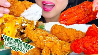 Download lagu ASMR Wingstop Fried Chicken Tenders & Cheesy Fries【Mukbang/Eating Sounds/No Talking】 mp3