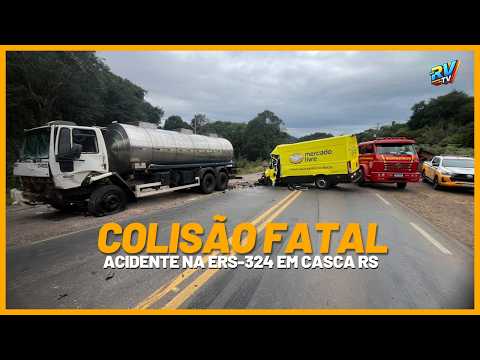 (( COLISÃO FATAL )) HOJE; Grave acidente deixa UM MORTO e dois feridos na ERS-324 em Casca RS