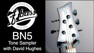 Video thumbnail for David Hughes demos the tones of the F Bass BN5 five-string bass guitar by swedebass