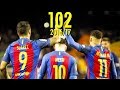 MSN -  All 102 Goals in 2016 2017 by Messi Suarez Neymar HD