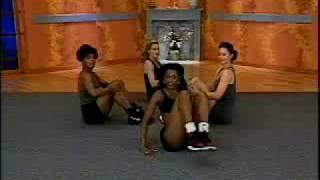 a lady farts while training