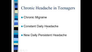 Migraine in Teenagers with Prof. Bryan Lynch, CUH Temple St