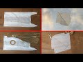How to make Sharla Kite with plastic bag at home & flying test - Tatu kite making with shopping bag