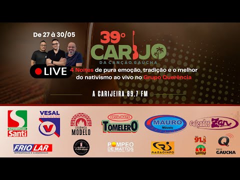 AO VIVO | 39º Carijo da Canção Gaúcha 2026 – 1ª Noite de Ronda | Rádio Querência FM 89.7