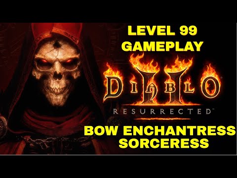 Diablo 2 Resurrected - Level 99 Bow Enchantress Sorceress - Andariel / Pits /player 8
