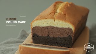 옴브레 파운드 케이크 (버터 케이크) 만들기 : Ombre Pound Cake (Butter Cake) Recipe | Cooking tree