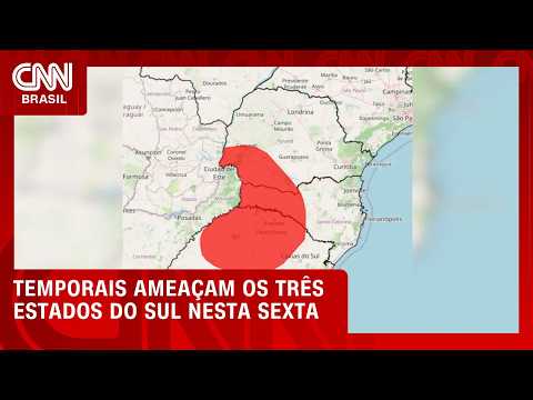Inmet emite alerta vermelho de grande perigo para tempestade na Região Sul | CNN NOVO DIA
