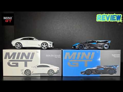 Mini GT - Bugatti Bolide Presentation & Bentley Batur Bonneville White - REVIEW