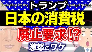 【緊急解説】ﾄﾗﾝﾌﾟ､消費税廃止を要求!?財務省どうする？消費税は関税より酷い？ワケ【還付金･輸出免税･補助金/日本･海外の税制/アメリカ大統領･小売売上税/欧州･VAT付加価値税/わかりやすく】