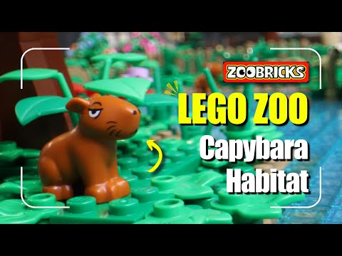 Lego Zoo Capybara-Lebensraum | Realistische Wassertiefe