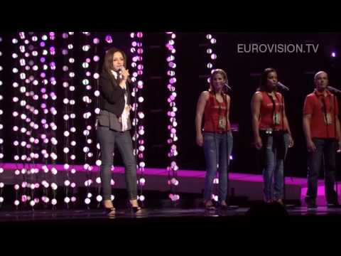Filipa Azevedo's first rehearsal (impression) at the 2010 Eurovision Song Contest