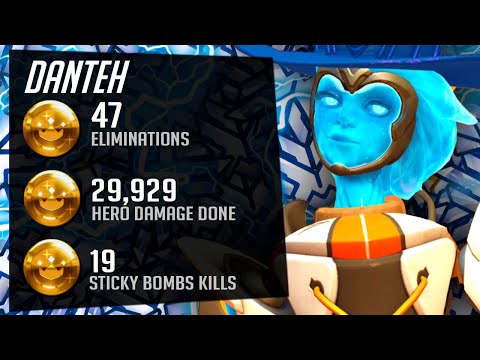 Houston Outlaws Danteh Pro Echo - 47 elims! [ Overwatch Season 32 Top 500 ]